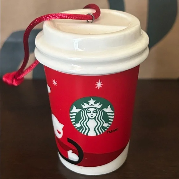 🎄Starbucks Sleigh Ride Holiday Cup Ceramic Ornament - Picture 2 of 7